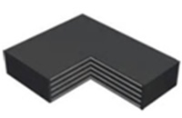 Elastomeric bearing pad — layered rubber with steel laminations